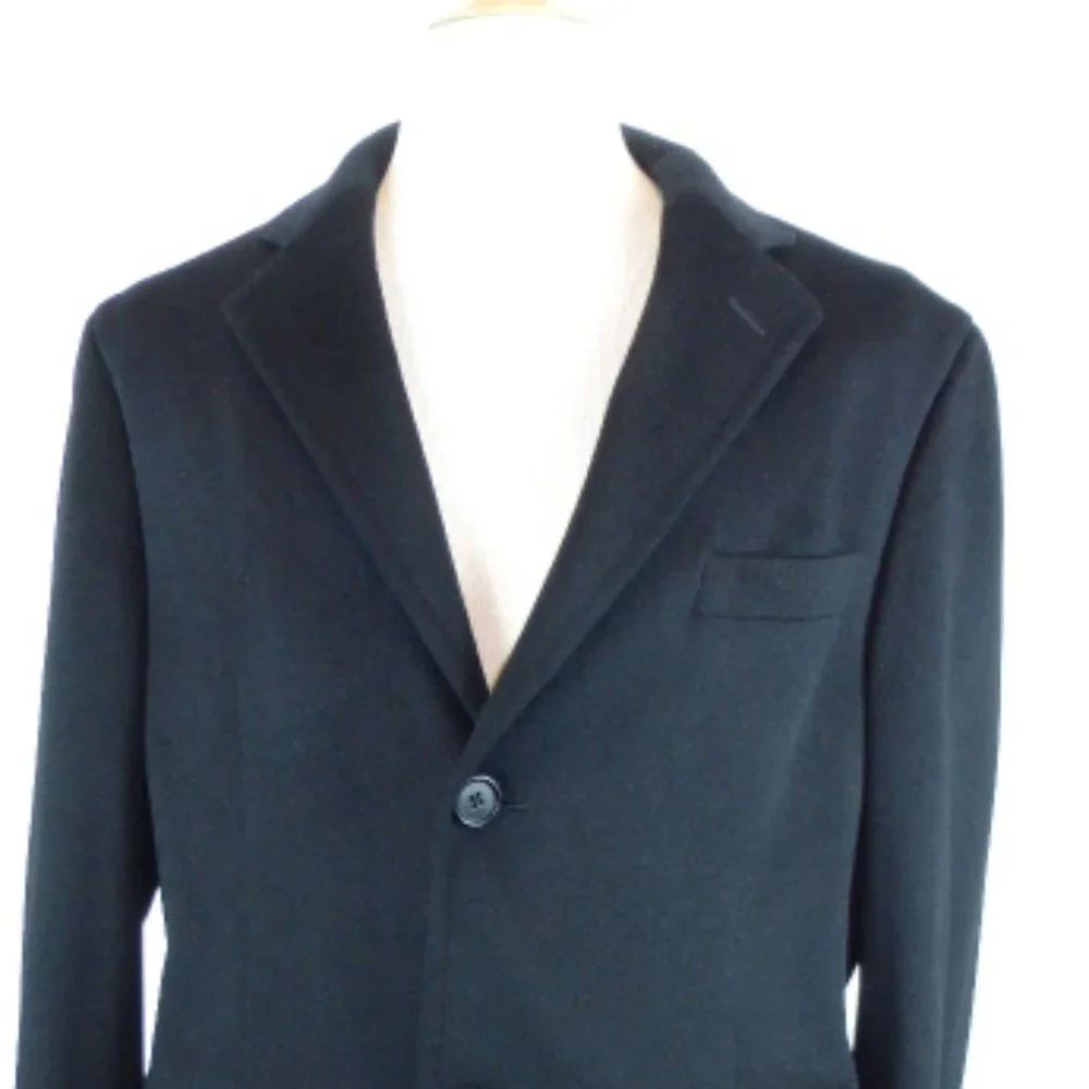 LUCIEN PELLAT FINET black Cashmere wool long Dress COAT skull lining i40 M / L